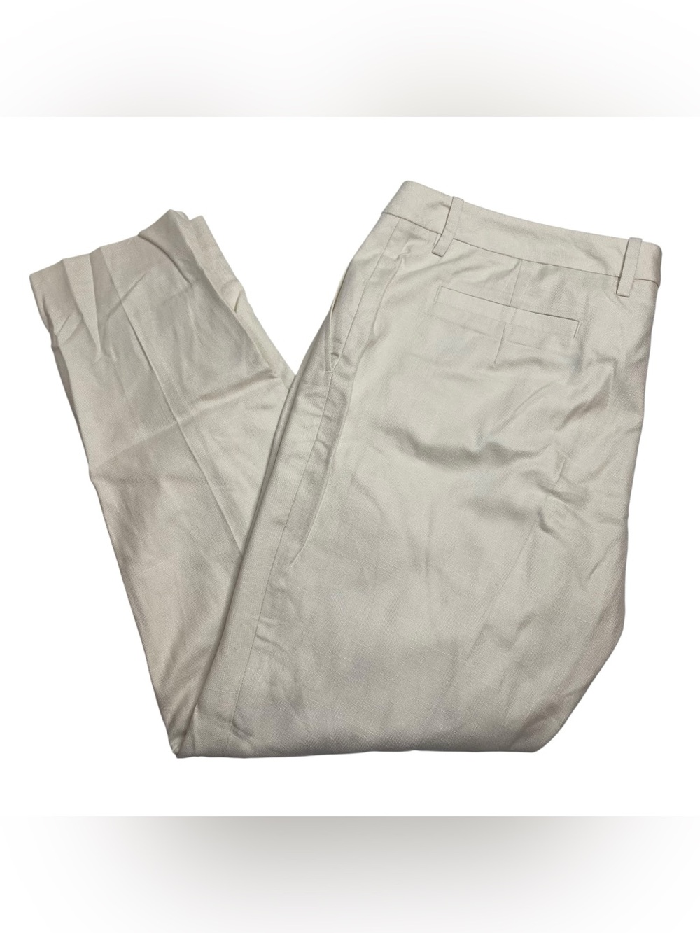 Suistudio Robin Classic Trousers Off White Cotton Silk Blend Size 12 NWOT
